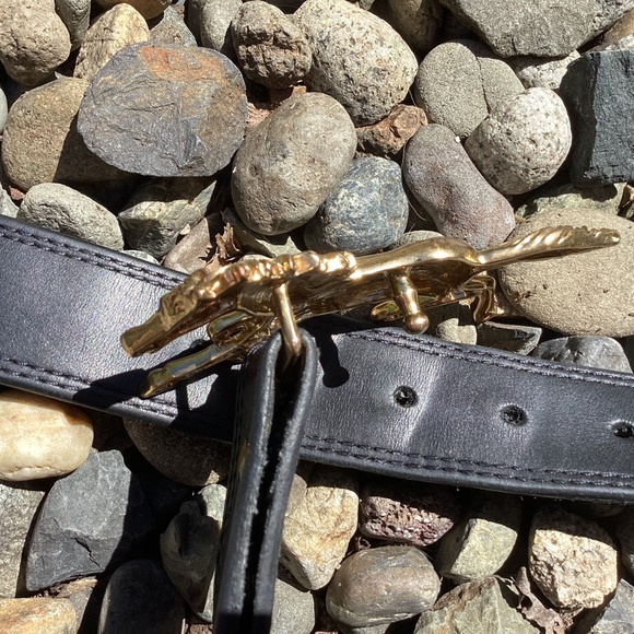 Vintage Gold Tone Running Horse Belt - Picture 8 of 11